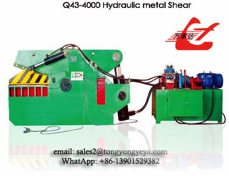 Hydraulic Metal Shear Q43-4000 400 Ton Industrial Scrap Cutting Machine