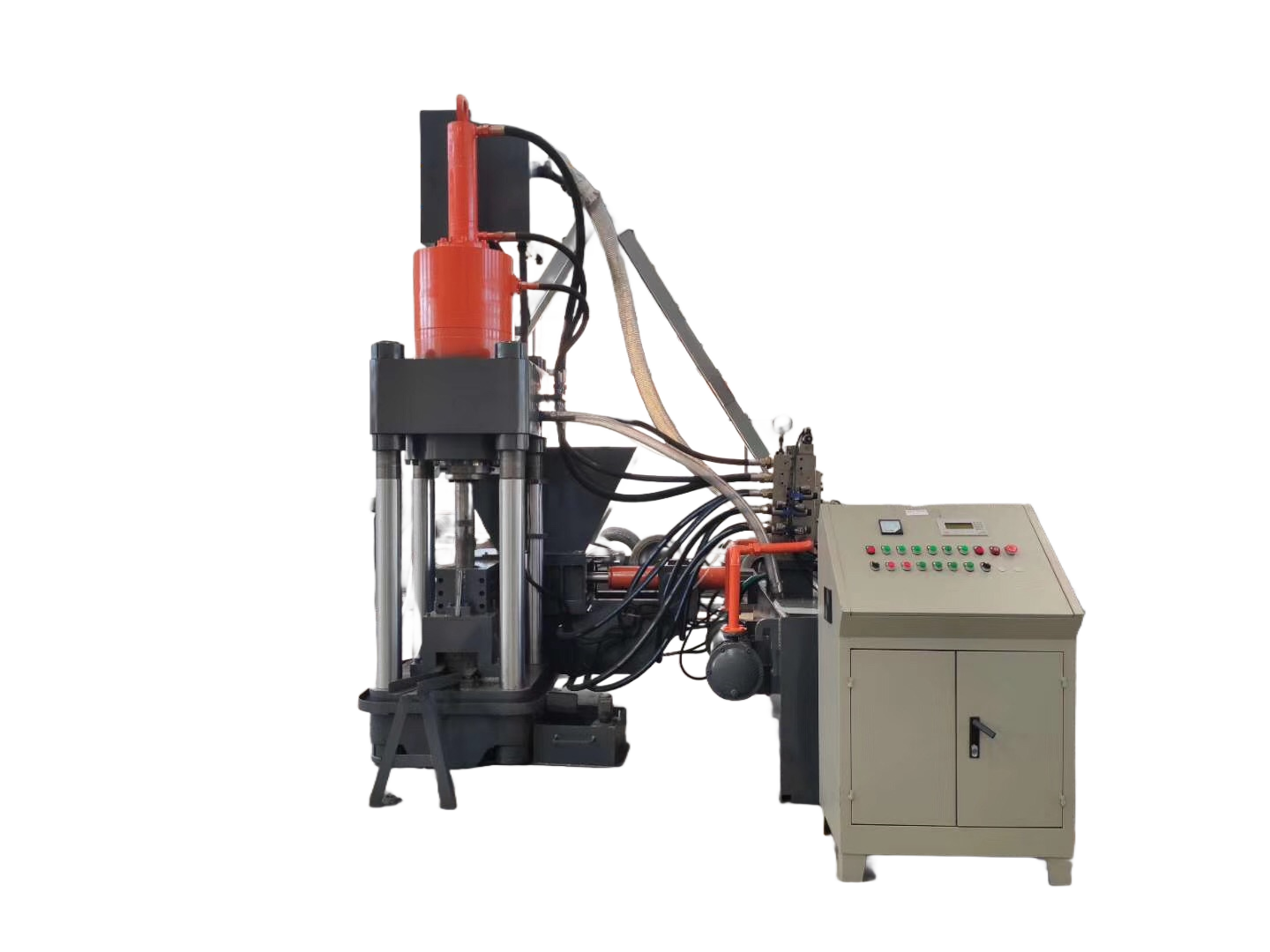 High-Efficiency Y83-3150 Hydraulic Scrap Metal Briquetting Press With 3150kN Nominal Force And 125×(50-60)Mm Briquette Size