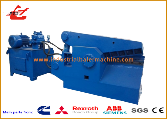 Alligator Shear Machine 1200kN Force With 800mm Blade Compact Scrap Metal Cutter