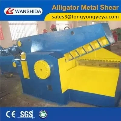 Zware hydraulische alligator scheer 285 mm Maximale bladopening voor staal en metaalschroot recycling